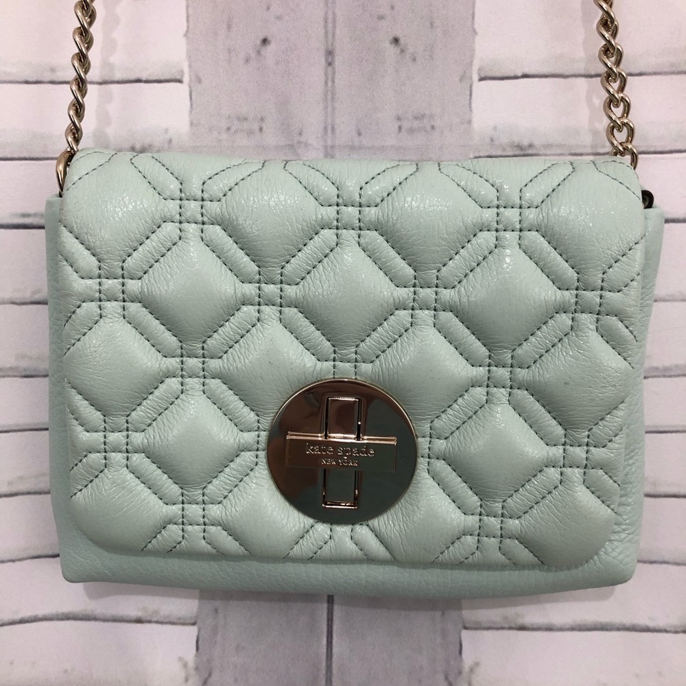 Kate Spade Aster Court Naomi Leather Green Purse - Picture 4 of 14